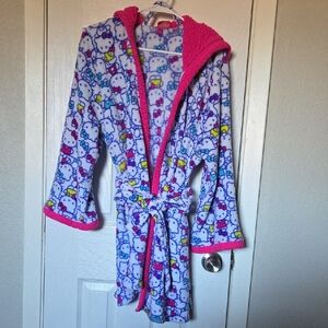 Hello Kitty Fleece Robe with Pink Trim